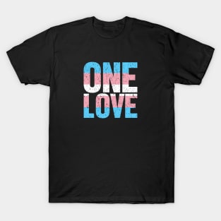 Transgender Pride Flag - ONE LOVE T-Shirt